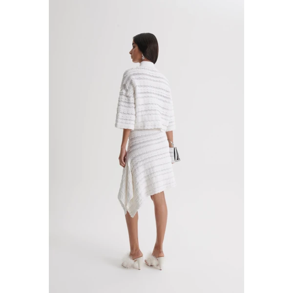 Scanlan Theodore Lace Knit Skirt in White | Skirts | Luxury Shoes 
