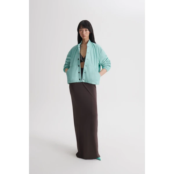 Scanlan Theodore Leather Bomber in Opal