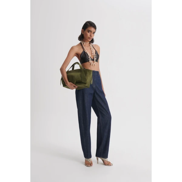 Scanlan Theodore Leather Bra in Dark Chocolate