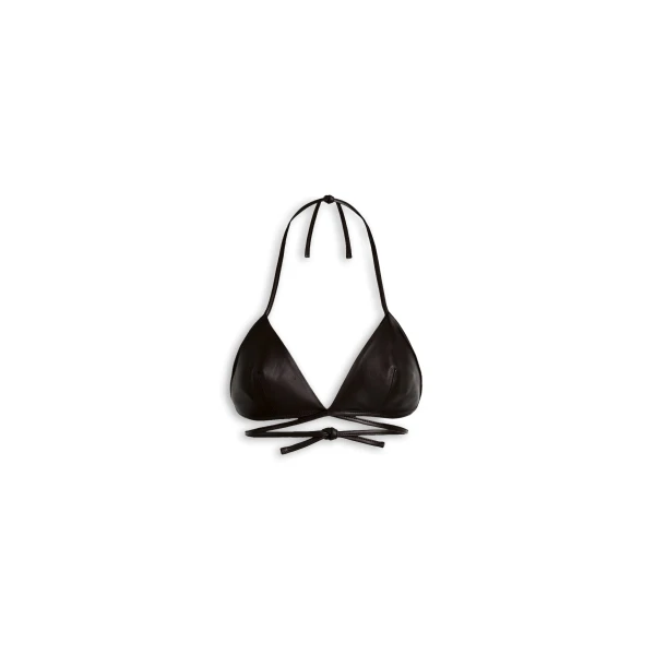 Scanlan Theodore Leather Bra in Dark Chocolate