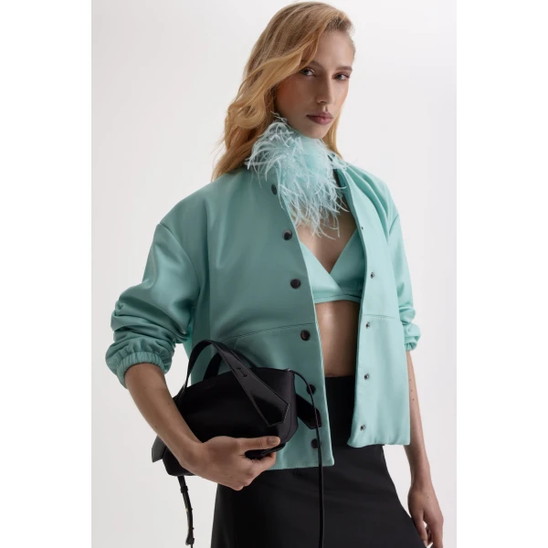 Scanlan Theodore Leather Bra in Opal