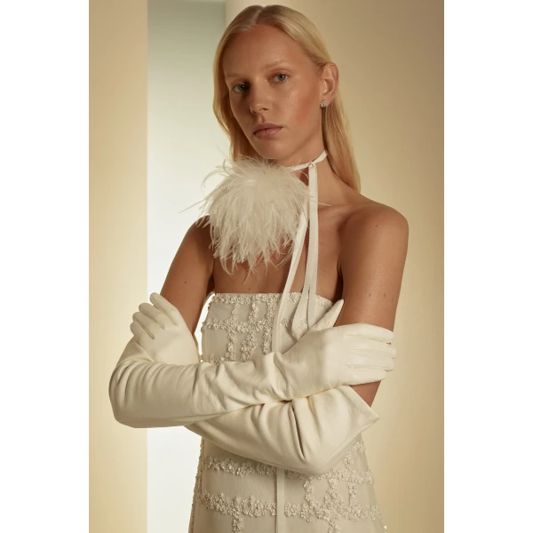 Scanlan Theodore Leather Opera Gloves in Camelia | Gloves | Luxury Shoes 