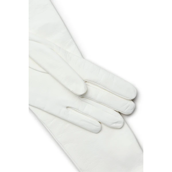 Leather Opera Gloves in Camelia