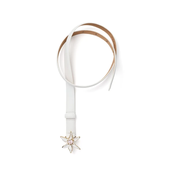 Scanlan Theodore Lily Belt 2 cm in Bianco | Belts | Luxury Shoes 