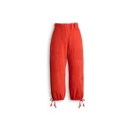 Scanlan Theodore Linen Cotton Cropped Cargo in Red | Pants | Luxury Shoes 