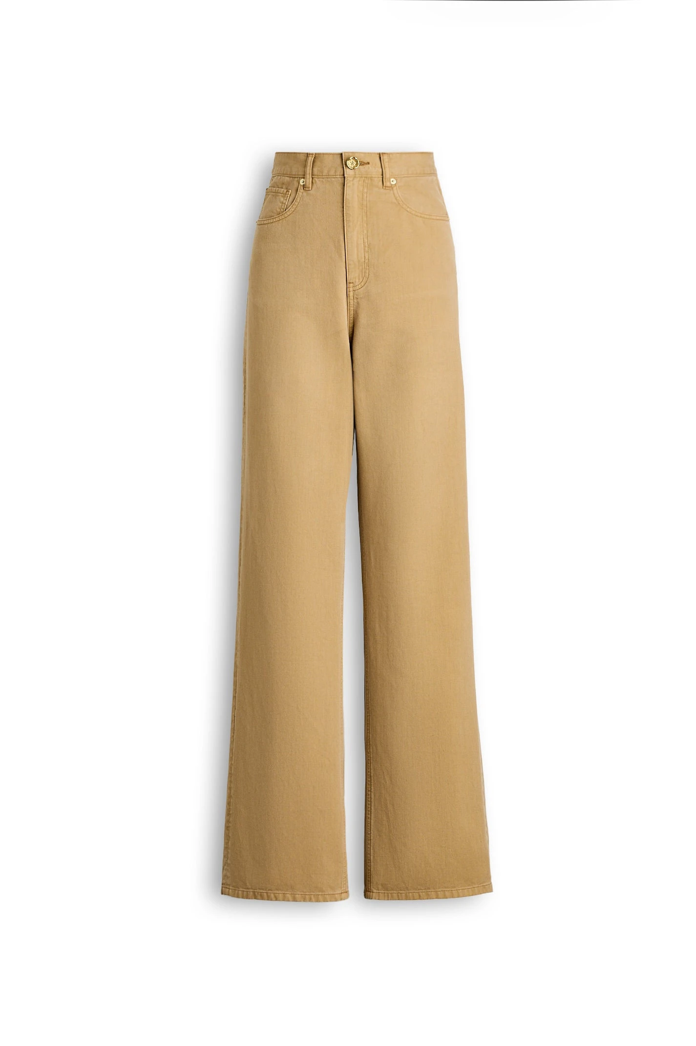 Scanlan Theodore Linen Cotton Drape Leg Jean in Sandstone Scanlan Theodore Linen Cotton Drape Leg Jean in Sandstone | Denim | Luxury Shoes