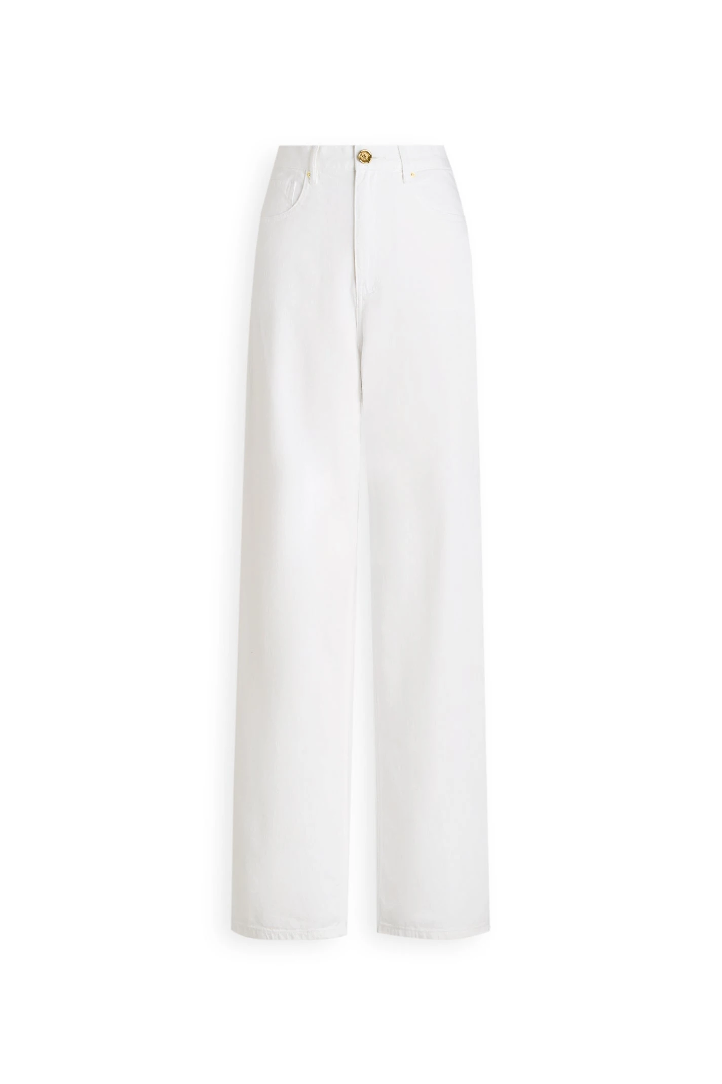 Scanlan Theodore Linen Cotton Drape Leg Jean in White at Luxury Shoes Scanlan Theodore Linen Cotton Drape Leg Jean in White