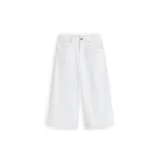 Scanlan Theodore Linen Cotton Drape Leg Short in White | Shorts | Luxury Shoes 