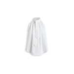 Scanlan Theodore Linen Cotton Tie Neck Top in White