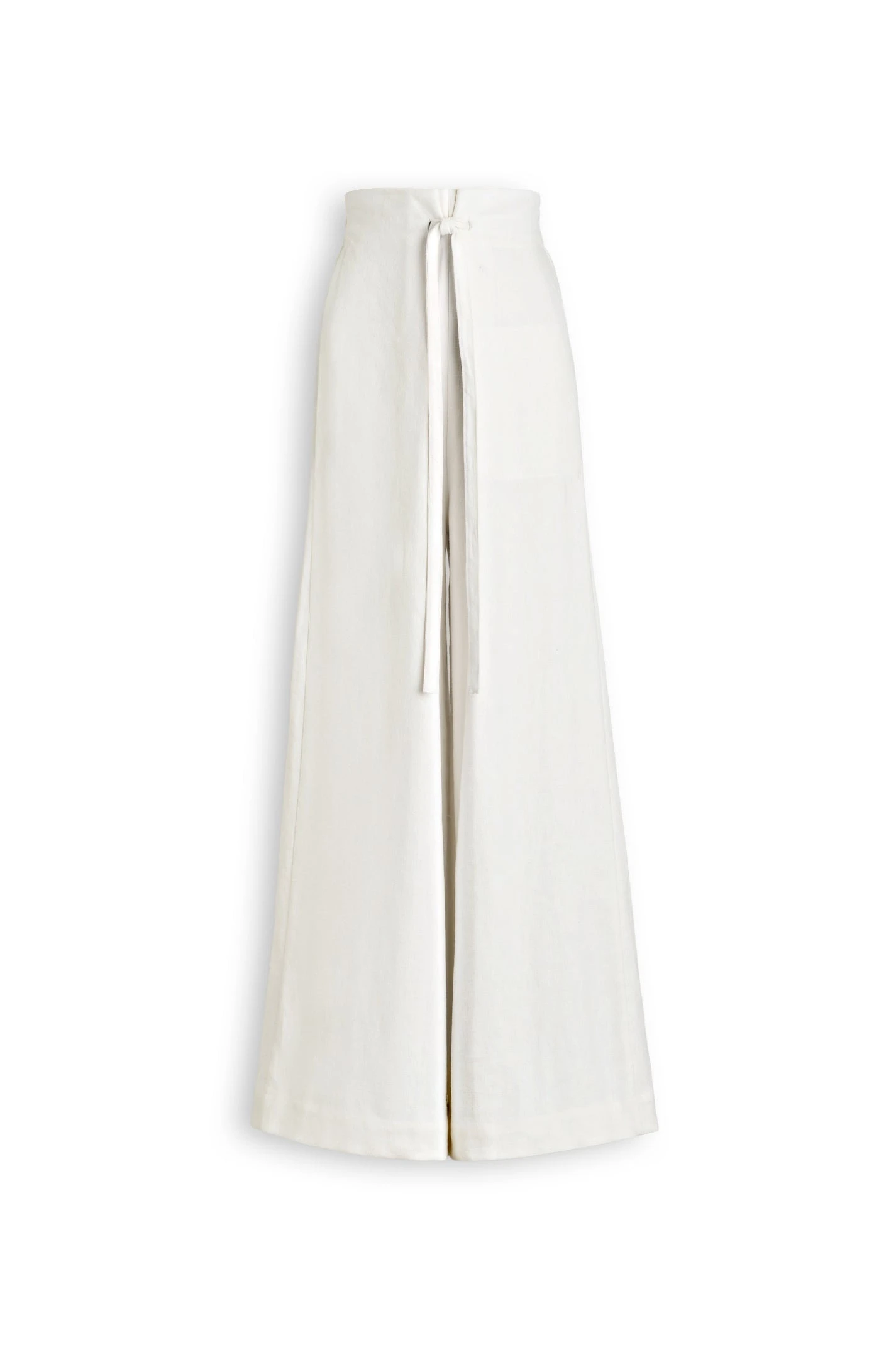 Scanlan Theodore Linen Pleat Tie Trouser in Off White Scanlan Theodore Linen Pleat Tie Trouser in Off White | Pants | Luxury Shoes