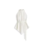 Scanlan Theodore Linen Sleeveless Top in Off White | Tops | Luxury Shoes 