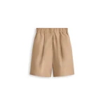 Scanlan Theodore Linen Textured Soft Short in Camel at Luxury Shoes Scanlan Theodore Linen Textured Soft Short in Camel