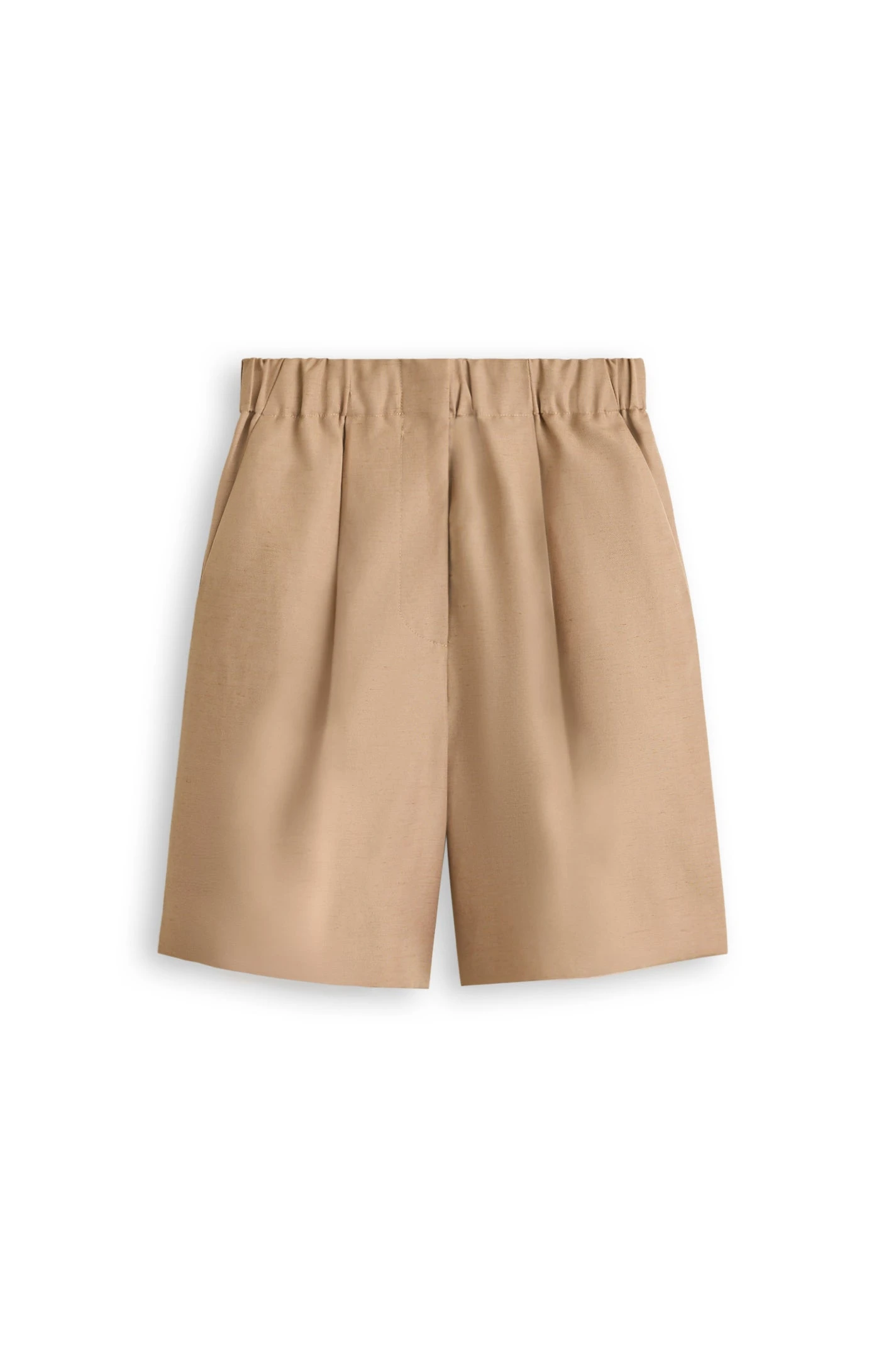 Scanlan Theodore Linen Textured Soft Short in Camel at Luxury Shoes Scanlan Theodore Linen Textured Soft Short in Camel