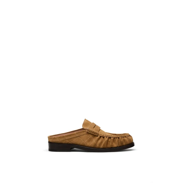 Scanlan Theodore Loafer Mule 3 in Camel | Mules | Luxury Shoes 
