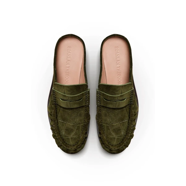 Scanlan Theodore Loafer Mule 3 in Jungle | Mules | Luxury Shoes 
