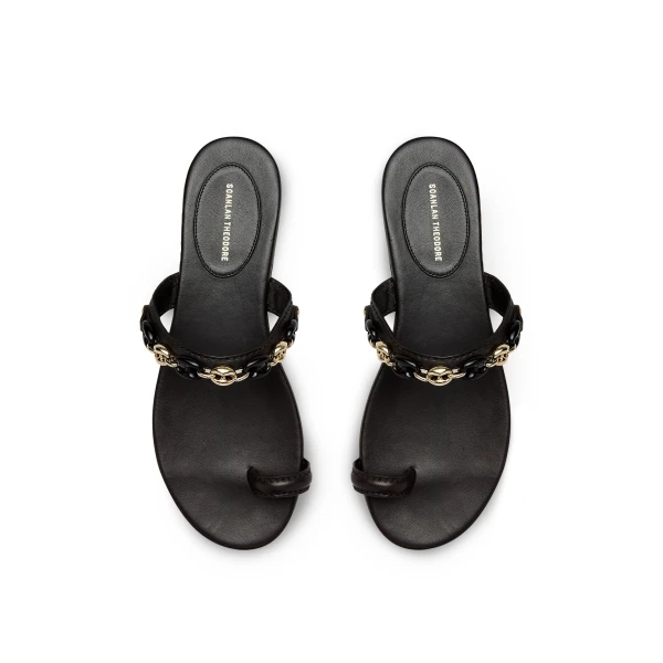 Scanlan Theodore Marine Link Chain Flat Sandal in Chocolate | Sandals | Luxury Shoes 