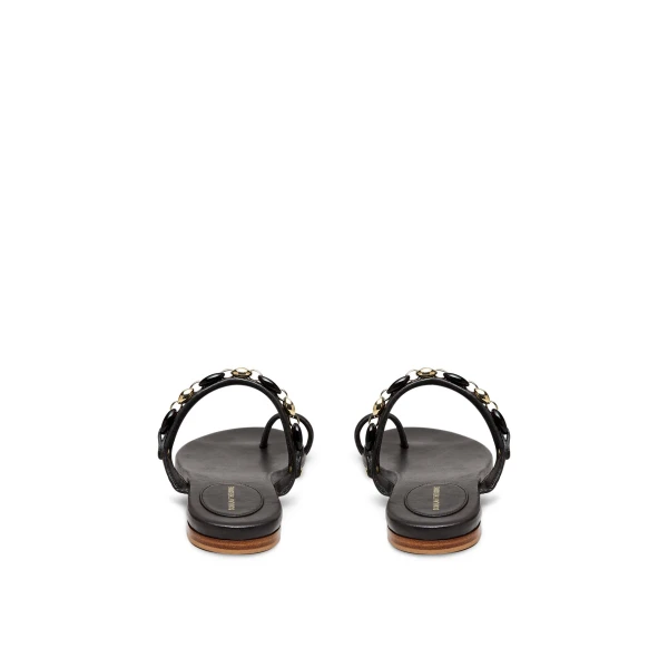 Scanlan Theodore Marine Link Chain Flat Sandal in Chocolate | Sandals | Luxury Shoes 