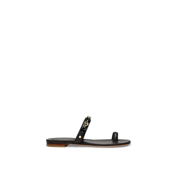 Scanlan Theodore Marine Link Chain Flat Sandal in Chocolate | Sandals | Luxury Shoes 
