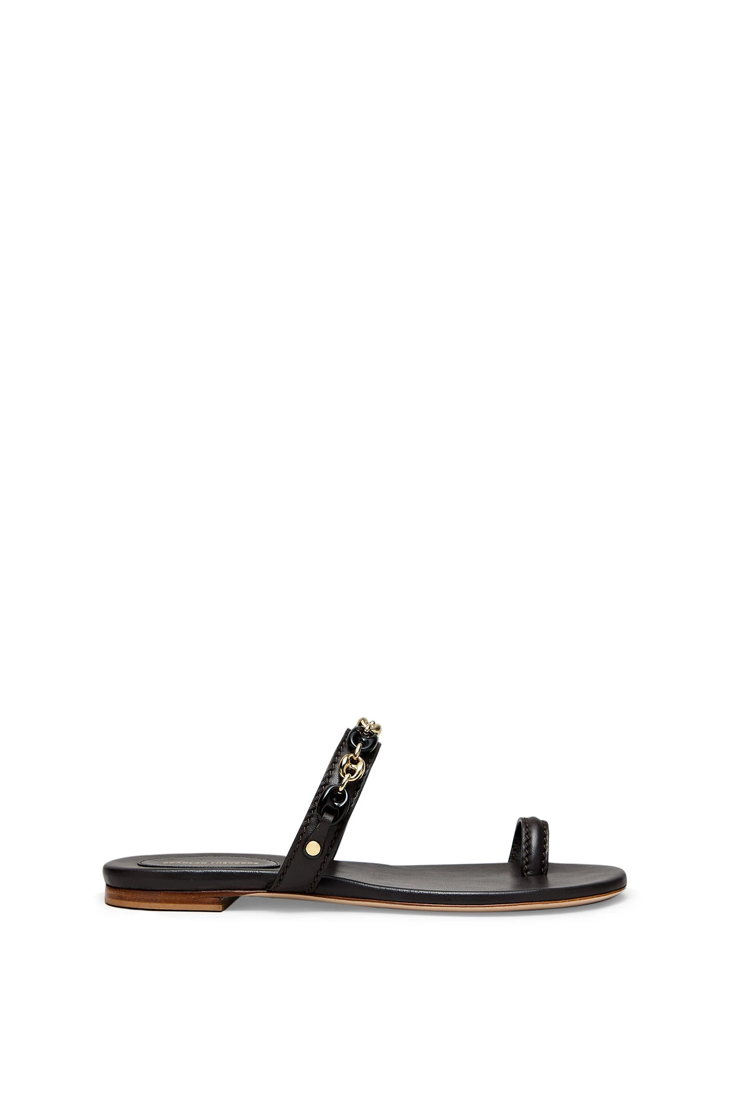 Scanlan Theodore Marine Link Chain Flat Sandal in Chocolate Scanlan Theodore Marine Link Chain Flat Sandal in Chocolate | Sandals | Luxury Shoes