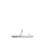 Scanlan Theodore Marine Link Chain Flat Sandal in White | Sandals | Luxury Shoes 