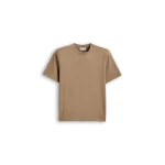 Scanlan Theodore Mercerised Shoulder Pad Tee in Sandstone | Tops | Luxury Shoes 