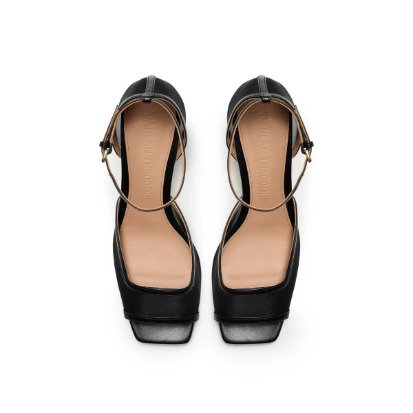 Scanlan Theodore Mesh Sandal 6 in Black | Sandals | Luxury Shoes 