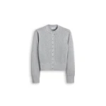 Scanlan Theodore Metallic Knit Cardigan in Silver | Cardigan | Luxury Shoes 