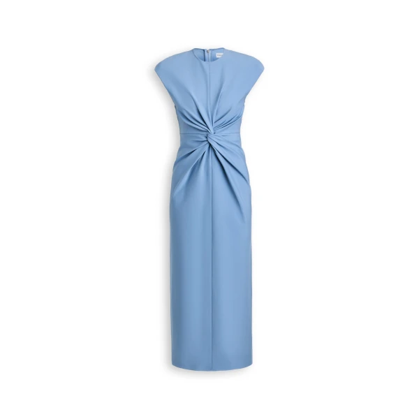 Milano Turban Pencil Dress in Lapis Blue