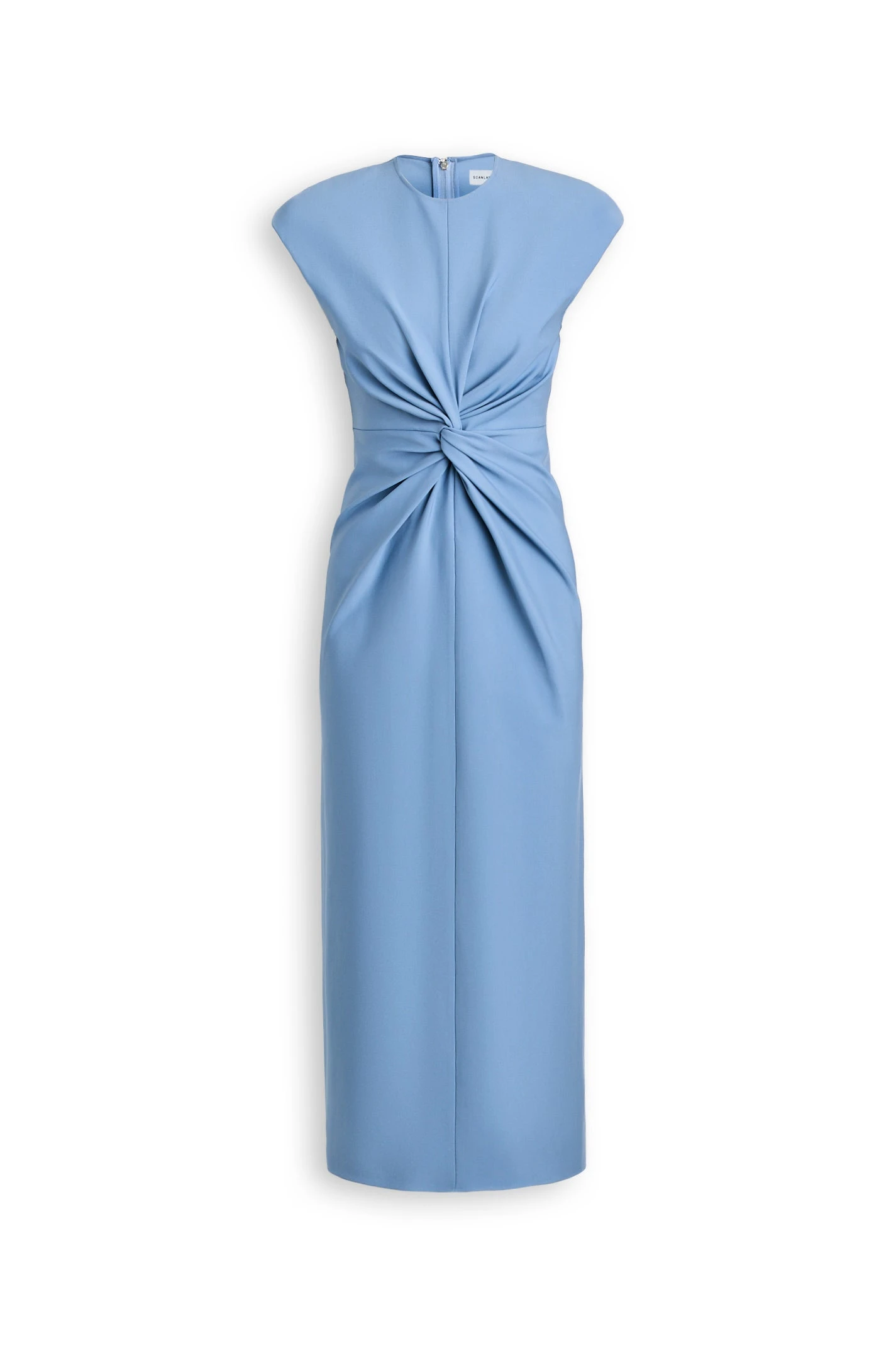 Scanlan Theodore Milano Turban Pencil Dress in Lapis Blue at Luxury Shoes Scanlan Theodore Milano Turban Pencil Dress in Lapis Blue