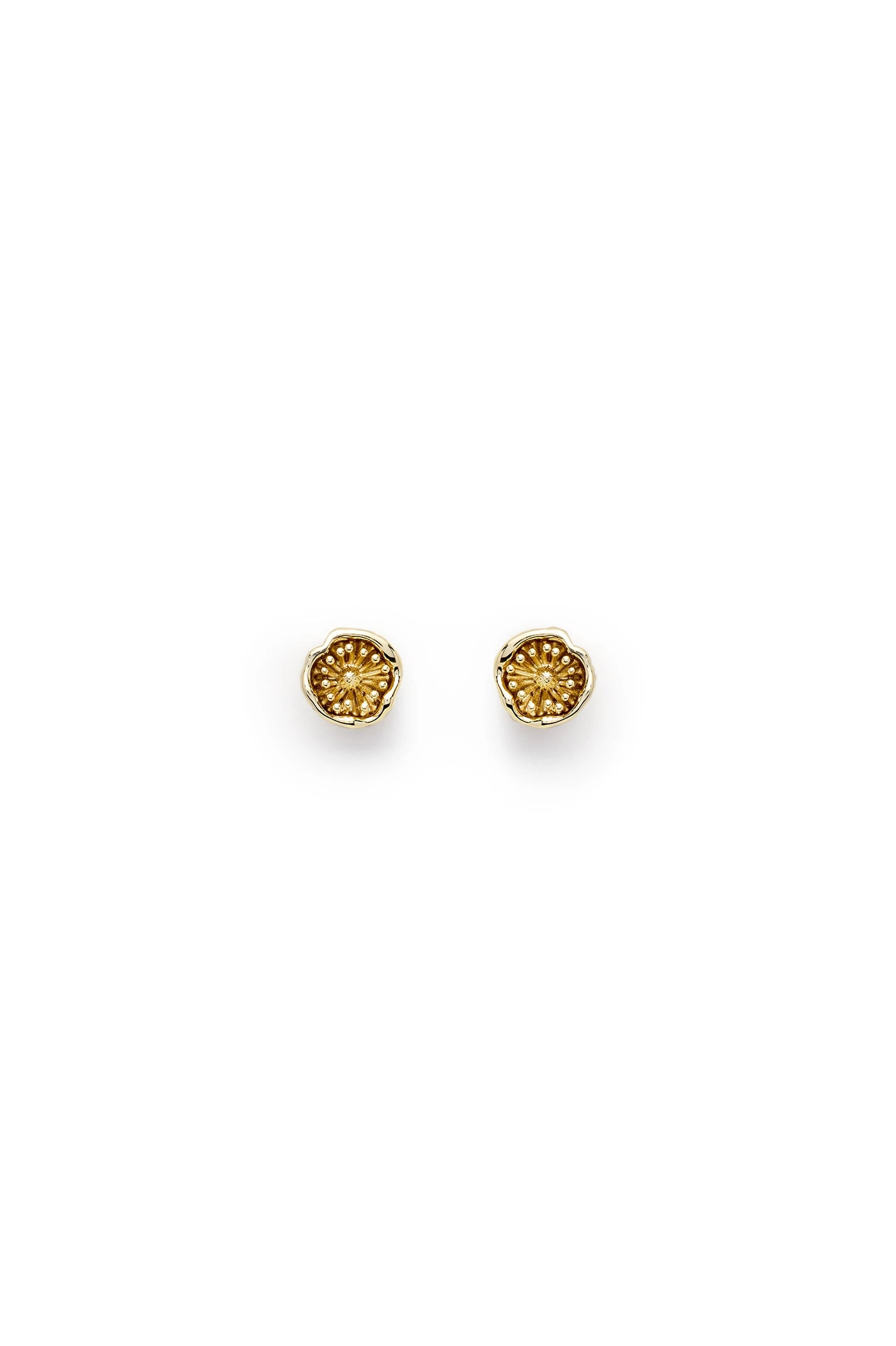 Scanlan Theodore Mini Poppy Studs in Light Gold Scanlan Theodore Mini Poppy Studs in Light Gold | Earrings | Luxury Shoes