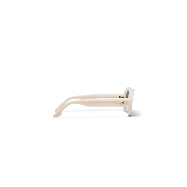 Scanlan Theodore Modern Oval Sunglasses in Milky Beige | Sunglasses | Luxury Shoes 