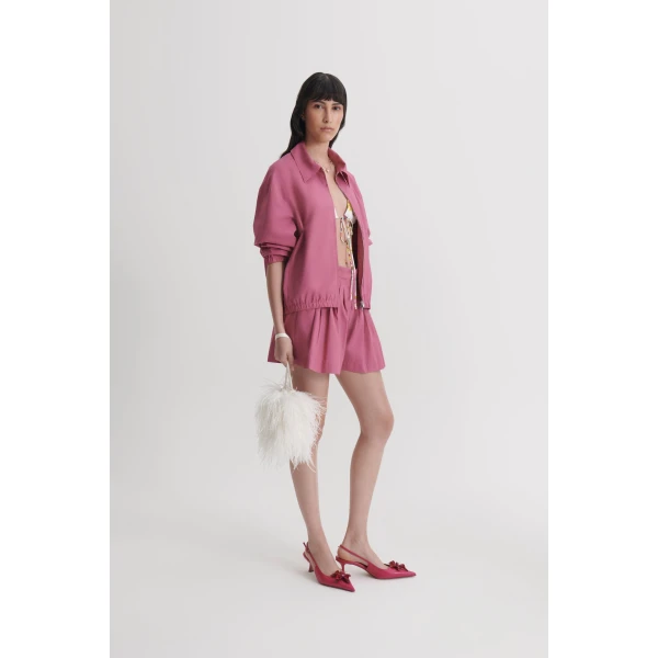 Scanlan Theodore Parachute Cotton Bomber in Crimson