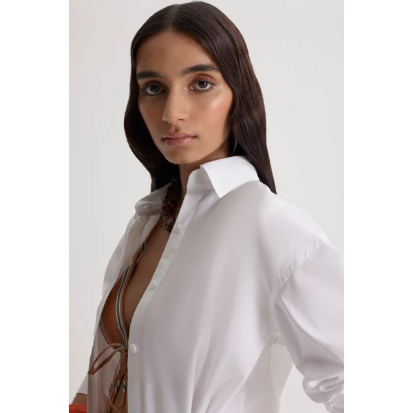 Scanlan Theodore Parachute Cotton Shirt in White