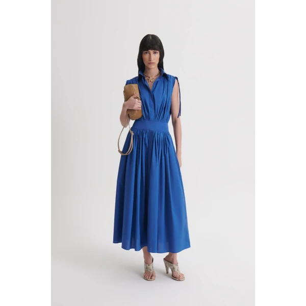 Scanlan Theodore Parachute Shirt Dress in Blue | Maxi Dresses | Luxury Shoes 