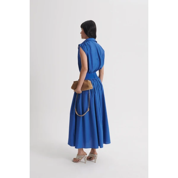 Scanlan Theodore Parachute Shirt Dress in Blue | Maxi Dresses | Luxury Shoes 