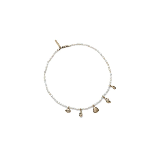 Pearl Charms Choker in Pearl