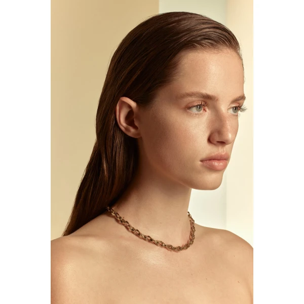 Scanlan Theodore Petra Chain Choker in Light Gold | Necklace | Luxury Shoes 