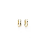 Scanlan Theodore Petra Huggie Hoops in Light Gold | Earrings | Luxury Shoes 