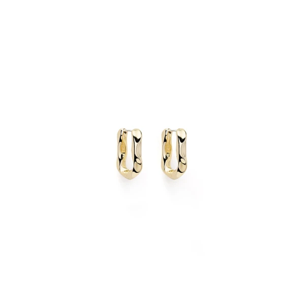 Petra Huggie Hoops in Light Gold