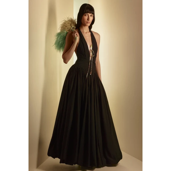 Scanlan Theodore Polished Voile Bubble Skirt in Black | Skirts | Luxury Shoes 