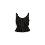 Scanlan Theodore Polished Voile Peplum Top in Black Scanlan Theodore Polished Voile Peplum Top in Black | Tops | Luxury Shoes
