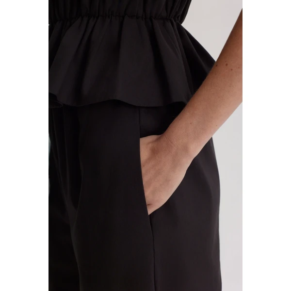 Scanlan Theodore Polished Voile Trouser in Black | Pants | Luxury Shoes 