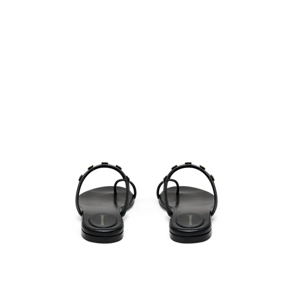 Scanlan Theodore Poppy Flat Sandal in Black | Sandals | Luxury Shoes 