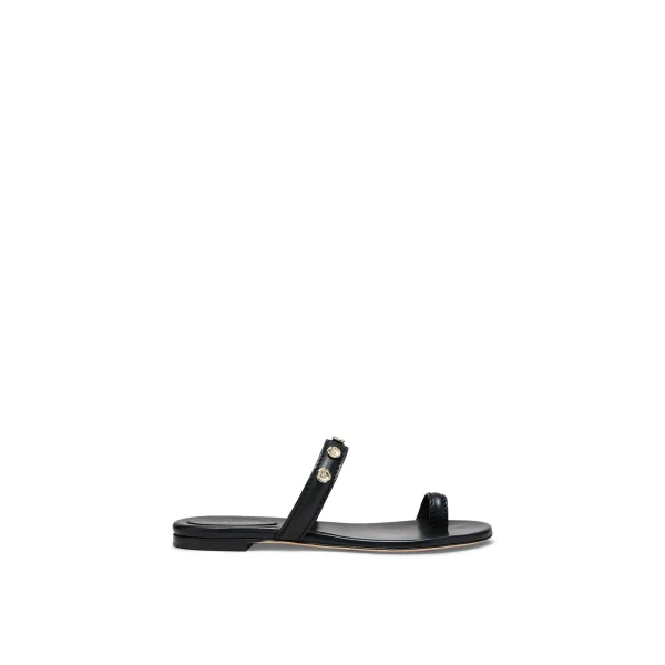 Scanlan Theodore Poppy Flat Sandal in Black | Sandals | Luxury Shoes 