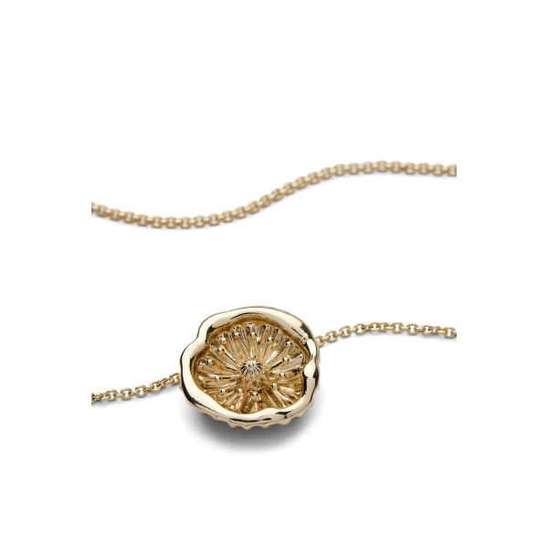 Scanlan Theodore Poppy Pendant Necklace in Light Gold | Necklace | Luxury Shoes 