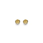Scanlan Theodore Poppy Studs in Light Gold | Earrings | Luxury Shoes 