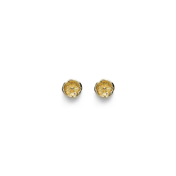 Poppy Studs in Light Gold