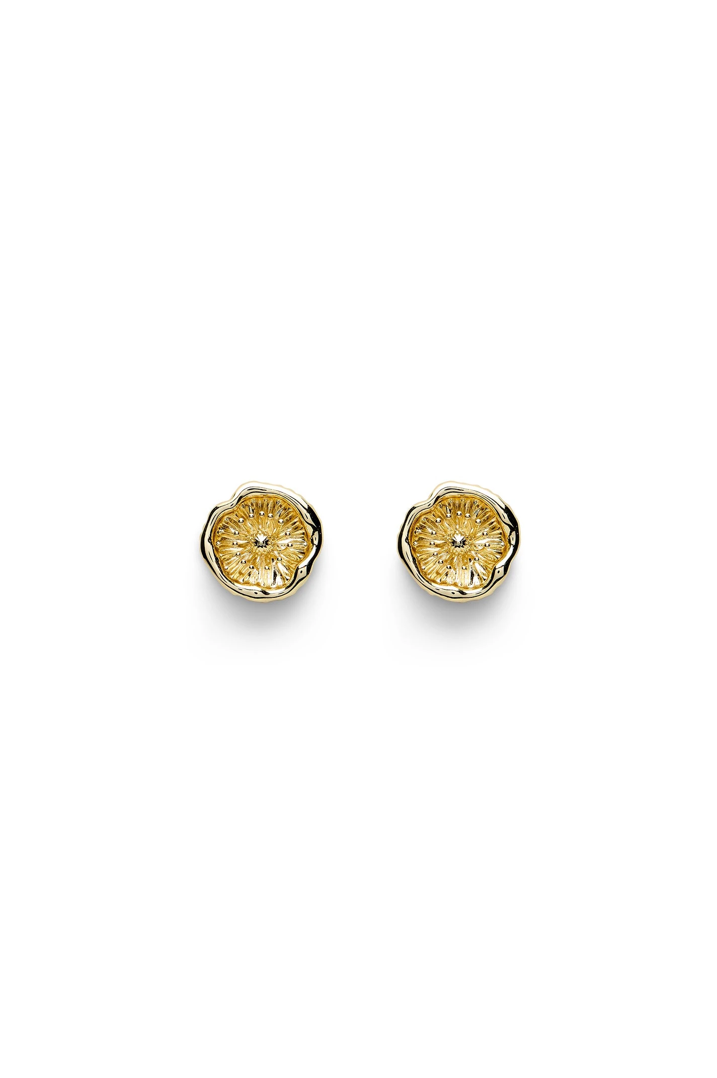 Scanlan Theodore Poppy Studs in Light Gold Scanlan Theodore Poppy Studs in Light Gold | Earrings | Luxury Shoes