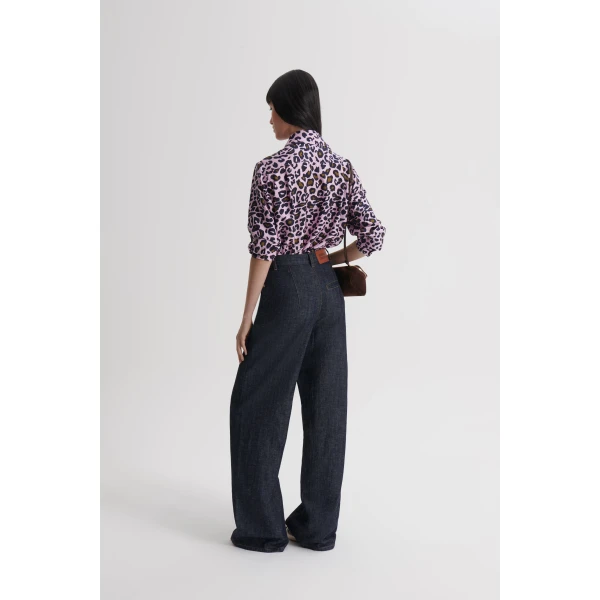 Scanlan Theodore Silk Animal Print Shirt in Pink | Tops | Luxury Shoes 