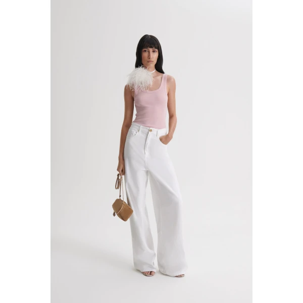 Scanlan Theodore Silk Cotton Singlet in Pink | Tops | Luxury Shoes 